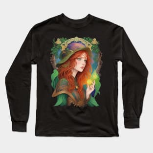 Green Witch Magic Long Sleeve T-Shirt